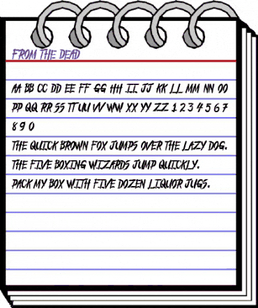 From_the_Dead Regular animated font preview