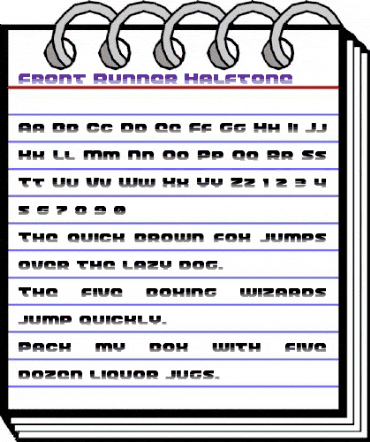 Front Runner Halftone Regular animated font preview Front Runner Halftone Regular animated font preview
