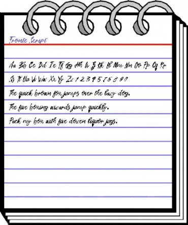 Fronte Script Regular animated font preview