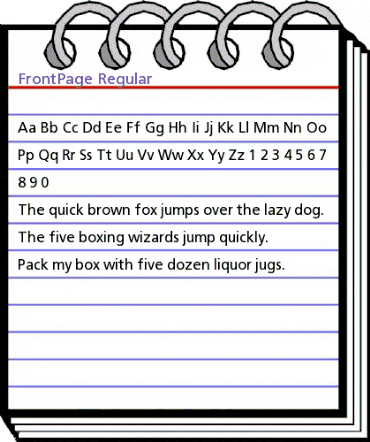 FrontPage Regular animated font preview FrontPage Regular animated font preview