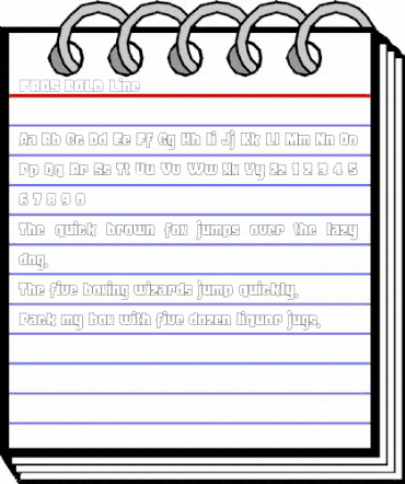 FROS BOLD Line Regular animated font preview FROS BOLD Line Regular animated font preview