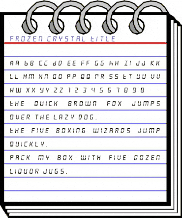 Frozen Crystal Title Regular animated font preview