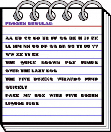 Frozen Regular animated font preview Frozen Regular animated font preview
