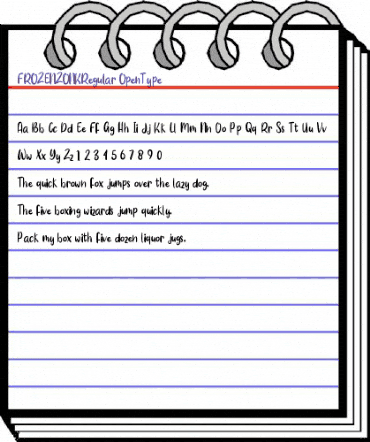 FROZEN ZONK Regular animated font preview FROZEN ZONK Regular animated font preview