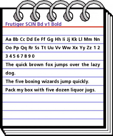Frutiger SCIN Bd v1 Bold animated font preview