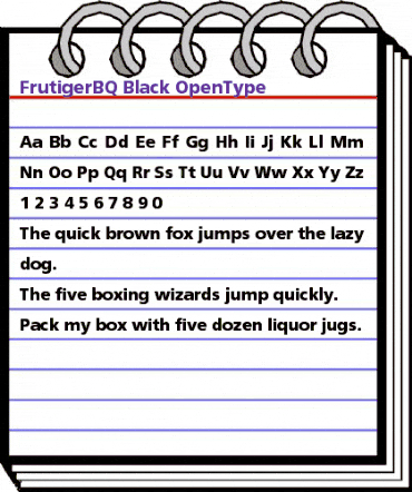 Frutiger BQ Regular animated font preview