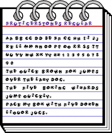 FrutigerStones Regular Normal animated font preview