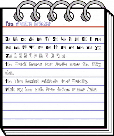 FSO square bracket Regular animated font preview