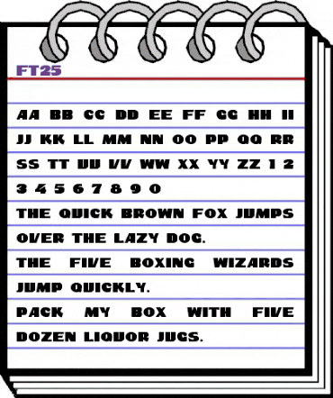 ft25 Regular animated font preview