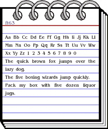 ft63 Regular animated font preview