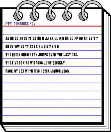 FTY IRONHORSE NCV Regular animated font preview FTY IRONHORSE NCV Regular animated font preview