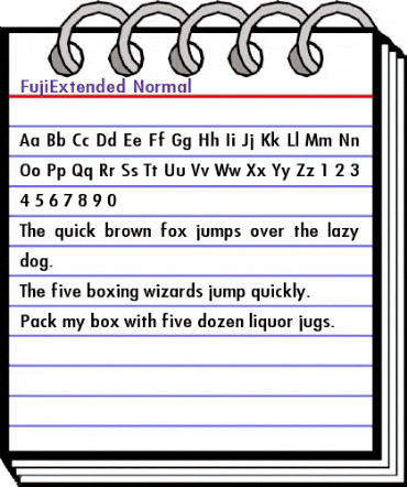 FujiExtended Normal animated font preview
