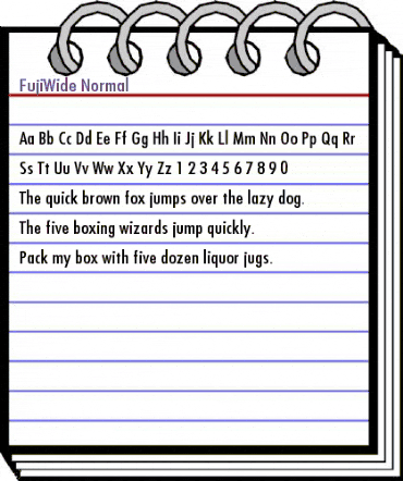 FujiWide Normal animated font preview