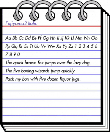 Fujiyama2 Italic animated font preview