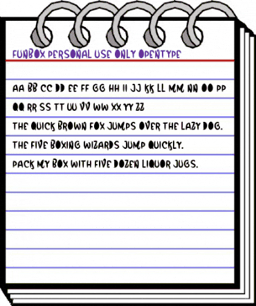 Funbox - Personal Use Only Regular animated font preview