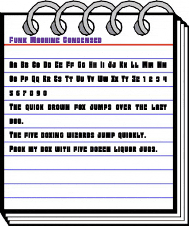 Funk Machine Condensed Condensed animated font preview
