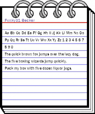 Funky01 Becker Regular animated font preview Funky01 Becker Regular animated font preview