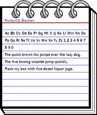 Funky02 Becker Regular animated font preview Funky02 Becker Regular animated font preview