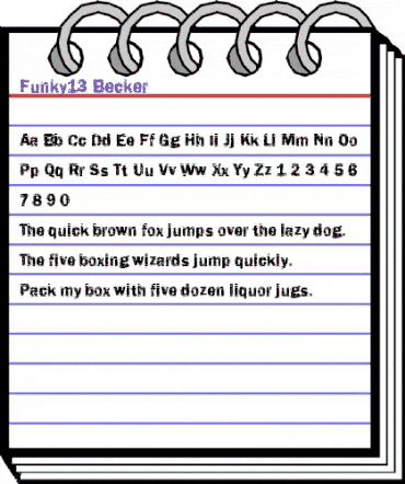 Funky13 Becker Regular animated font preview Funky13 Becker Regular animated font preview