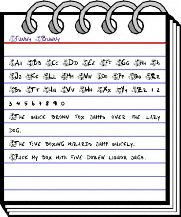 Funny Bunny Funny Bunny animated font preview