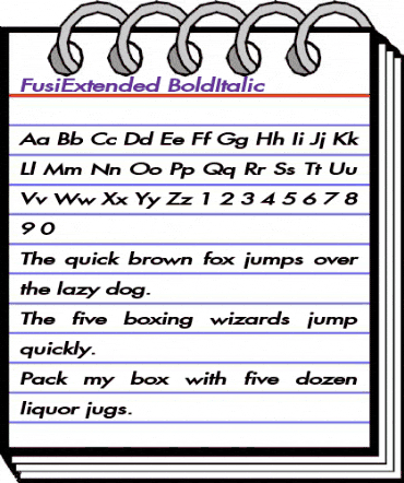 FusiExtended BoldItalic animated font preview FusiExtended BoldItalic animated font preview
