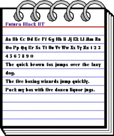 FuturaBlack BT Regular animated font preview FuturaBlack BT Regular animated font preview