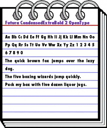 Futura Extra Bold Condensed animated font preview Futura Extra Bold Condensed animated font preview