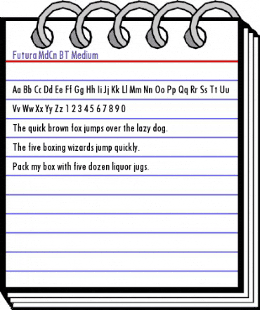 Futura MdCn BT Medium animated font preview Futura MdCn BT Medium animated font preview