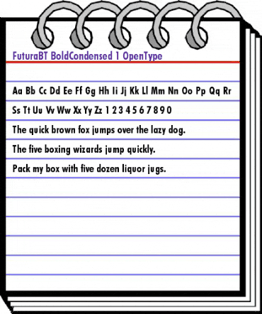 Futura Bold Condensed animated font preview