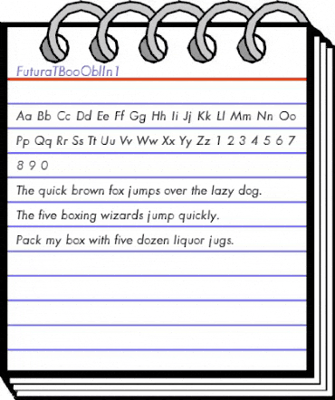 FuturaTBooOblIn1 Regular animated font preview FuturaTBooOblIn1 Regular animated font preview