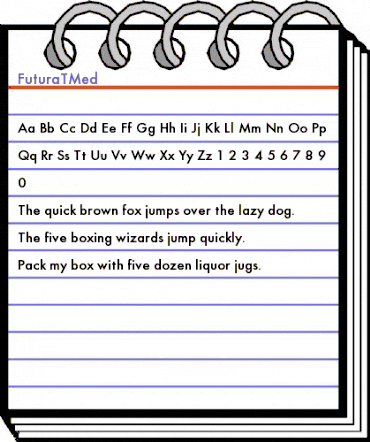 FuturaTMed Regular animated font preview FuturaTMed Regular animated font preview