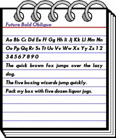 Future Bold-Oblique animated font preview