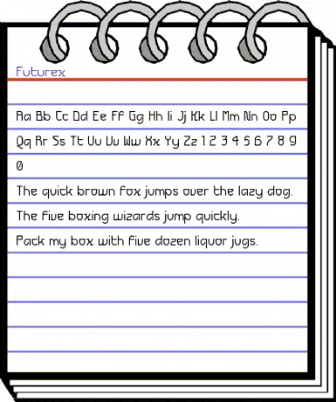 Futurex Regular animated font preview