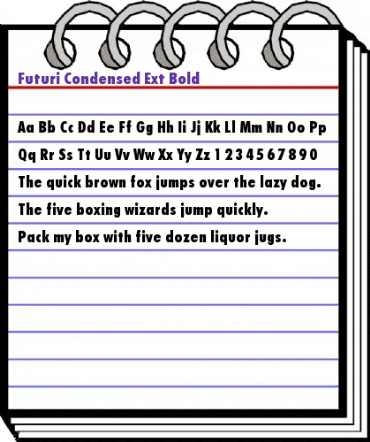 Futuri Condensed Ext Bold Regular animated font preview