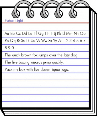 Futuri Light Regular animated font preview