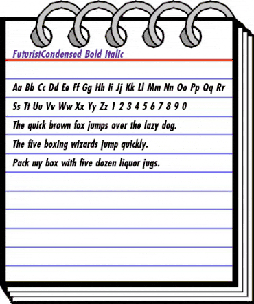 FuturistCondensed Bold Italic animated font preview FuturistCondensed Bold Italic animated font preview