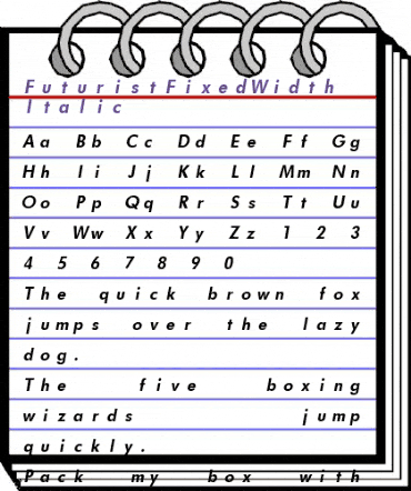 FuturistFixedWidth Bold Italic animated font preview FuturistFixedWidth Bold Italic animated font preview