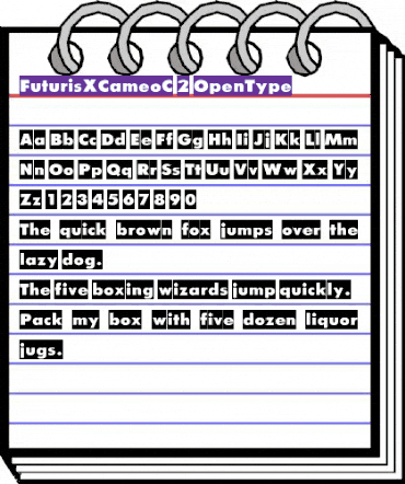 FuturisXCameoC Regular animated font preview FuturisXCameoC Regular animated font preview