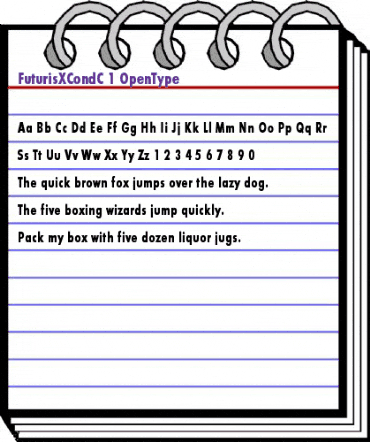 FuturisXCondC Regular animated font preview