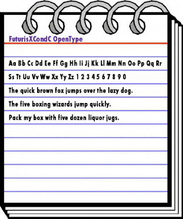 FuturisXCondC Regular animated font preview