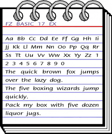 FZ BASIC 17 EX Normal animated font preview