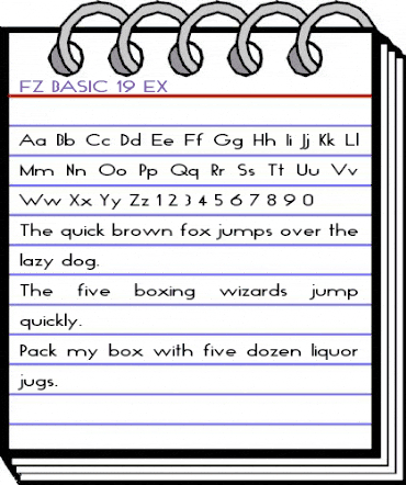 FZ BASIC 19 EX Normal animated font preview