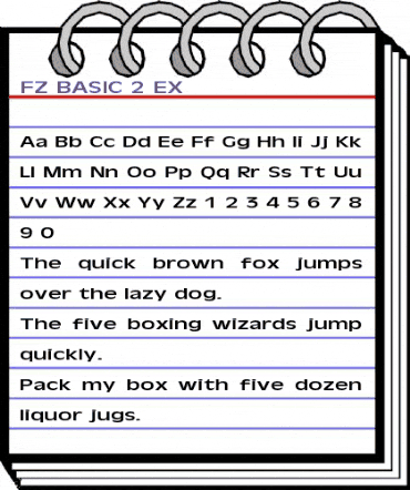 FZ BASIC 2 EX Normal animated font preview