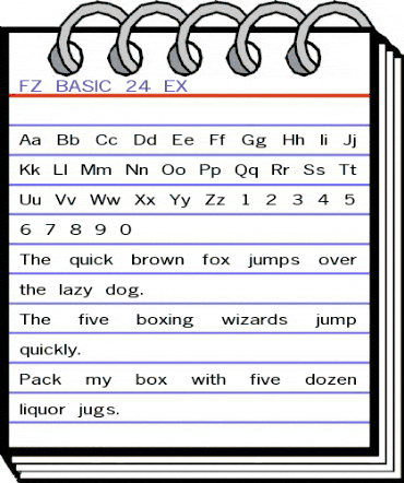 FZ BASIC 24 EX Normal animated font preview