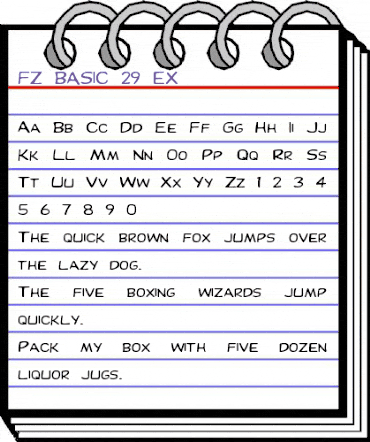 FZ BASIC 29 EX Normal animated font preview