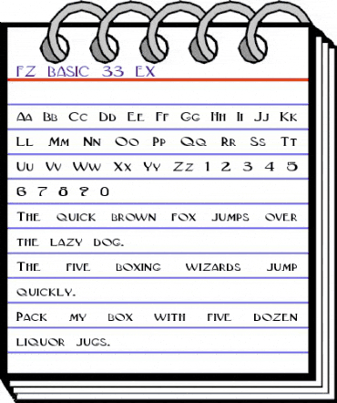 FZ BASIC 33 EX Normal animated font preview