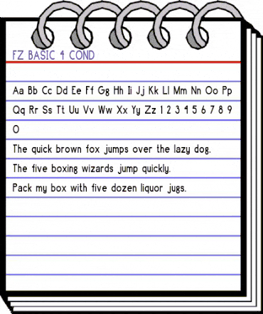 FZ BASIC 4 COND Normal animated font preview
