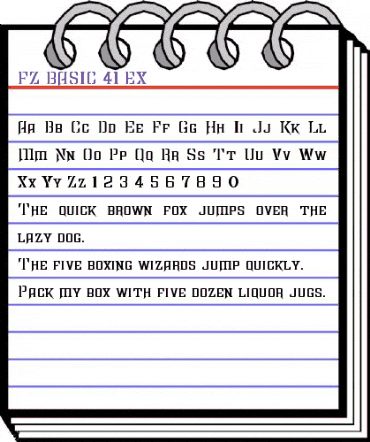 FZ BASIC 41 EX Normal animated font preview