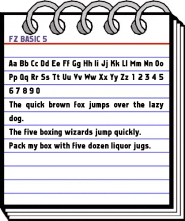 FZ BASIC 5 Normal animated font preview