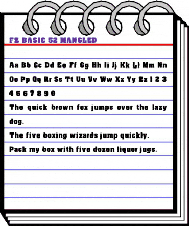 FZ BASIC 52 MANGLED Normal animated font preview